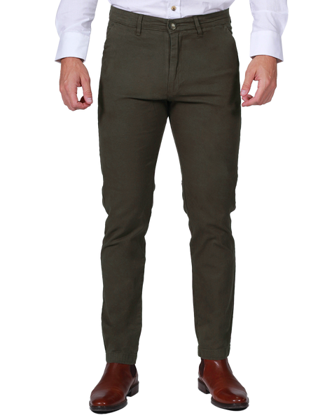 Pantalones Para Hombre Soft Stretch Slim GPAXAR Militar BOBOIS