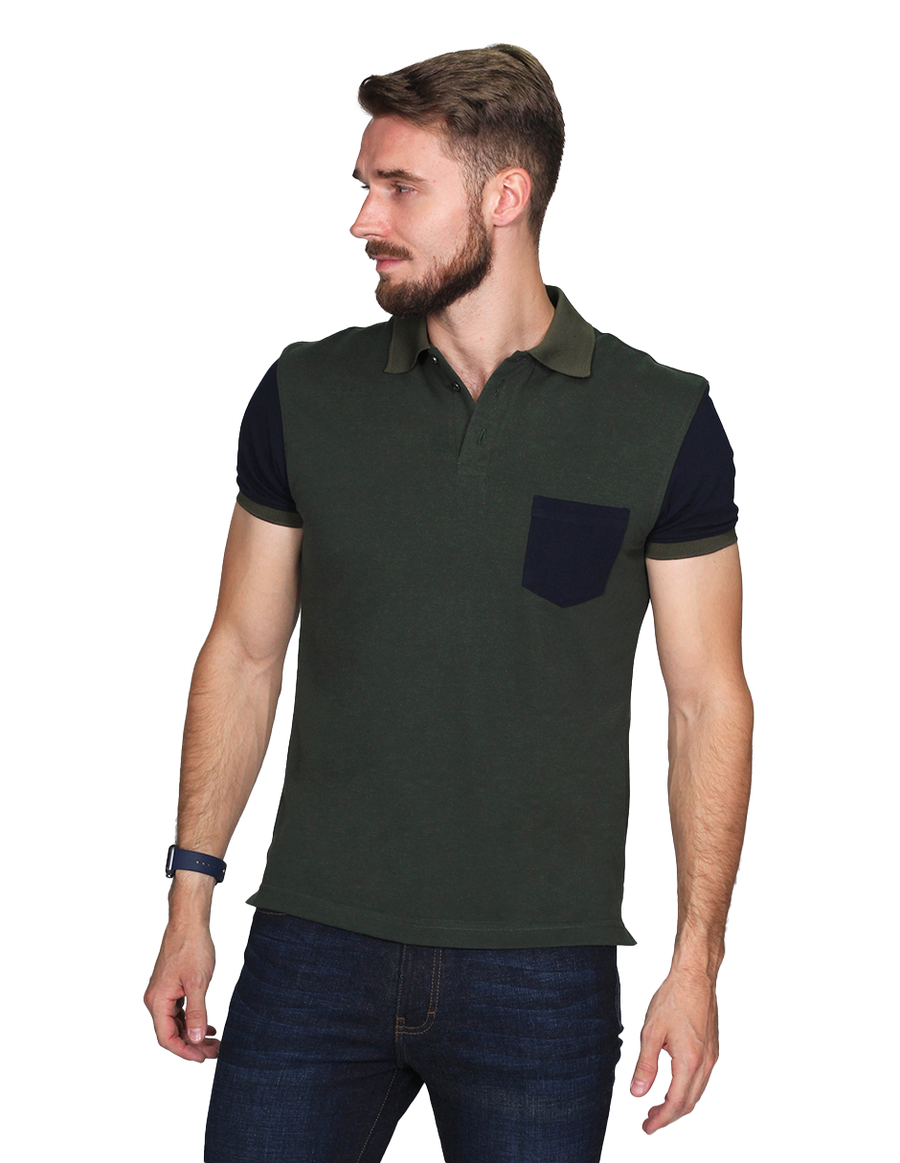 Playeras Hombre Bobois Casuales Moda Tipo Polo Combinada Con Bolsa