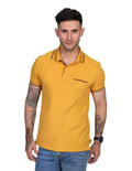 Playeras Polo Para Hombre Lisa Slim Fit Mostaza A21107