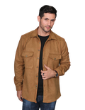 Chamarra Ligera Hombre Tipo Camisola Gamuza Camel B25315