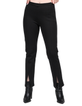 Pantalones Para Mujer Bobois Moda Casuales Basico Aberturas Al Frente Negro W23101