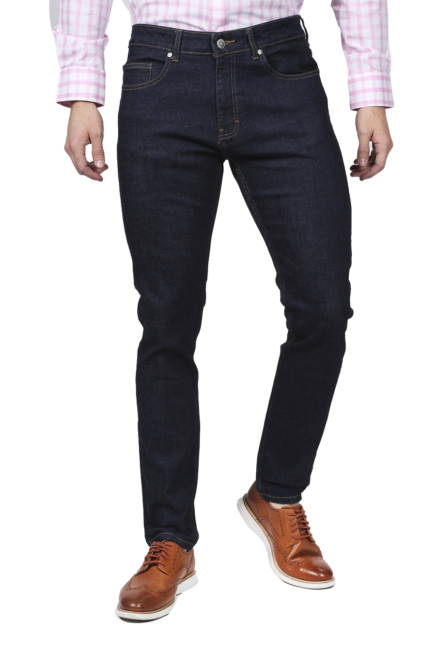 Jeans Para Hombre Bobois Casuales Moda Pantalones de Mezclilla Slim Fit Indigo JSLIM