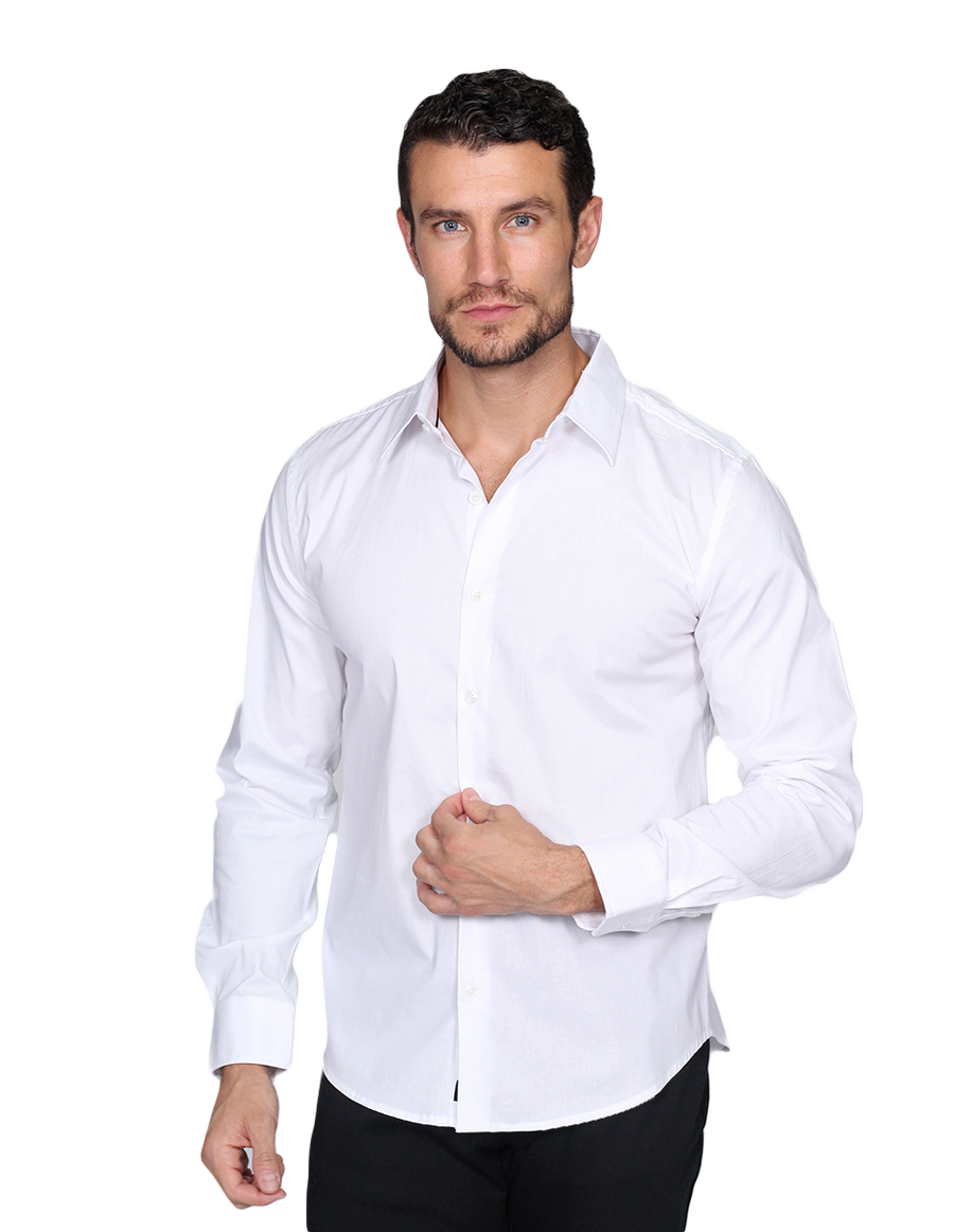 Camisa Manga Larga | Blanco | Slim Fit