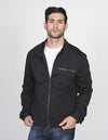 CHAMARRAS HOMBRE MODA CASUALES CON CORTES Y CIERRE NEGRO D15301