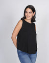 PLAYERAS MUJER MODA CASUALES MARGA CORTA ESPALDA CRUZADA NEGRO N13125