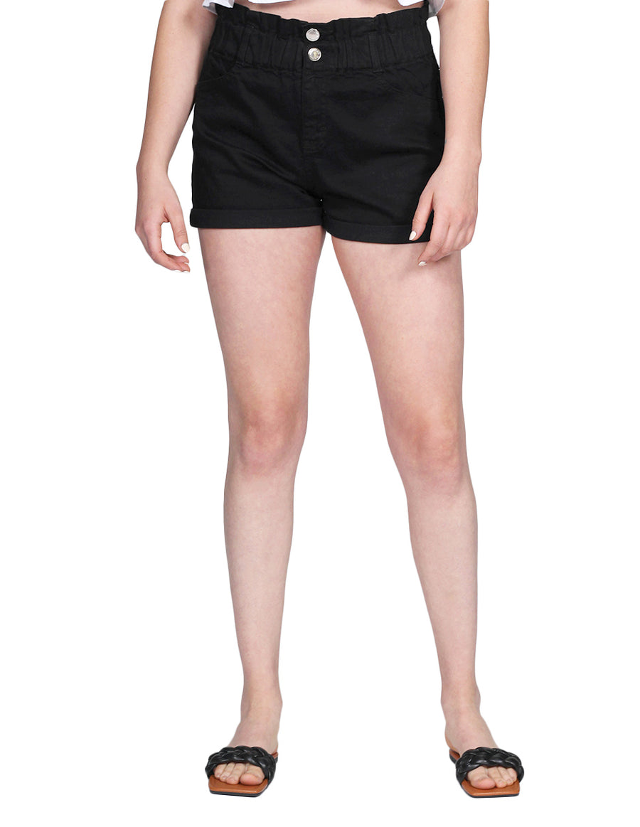Shorts Para Mujer Bobois Moda Casuales Mezclilla Tiro Alto Negro Y21101