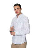 Camisas Para Hombre Bobois Casuales Moda Manga Larga B31205 Blanco Regular Fit