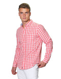 Camisas Para Hombre Manga Larga Corte Regular B31214 Coral