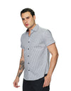 Camisas Para Hombre Bobois Moda Casuales Manga Corta Estampada Algodón Slim Fit B31356 2