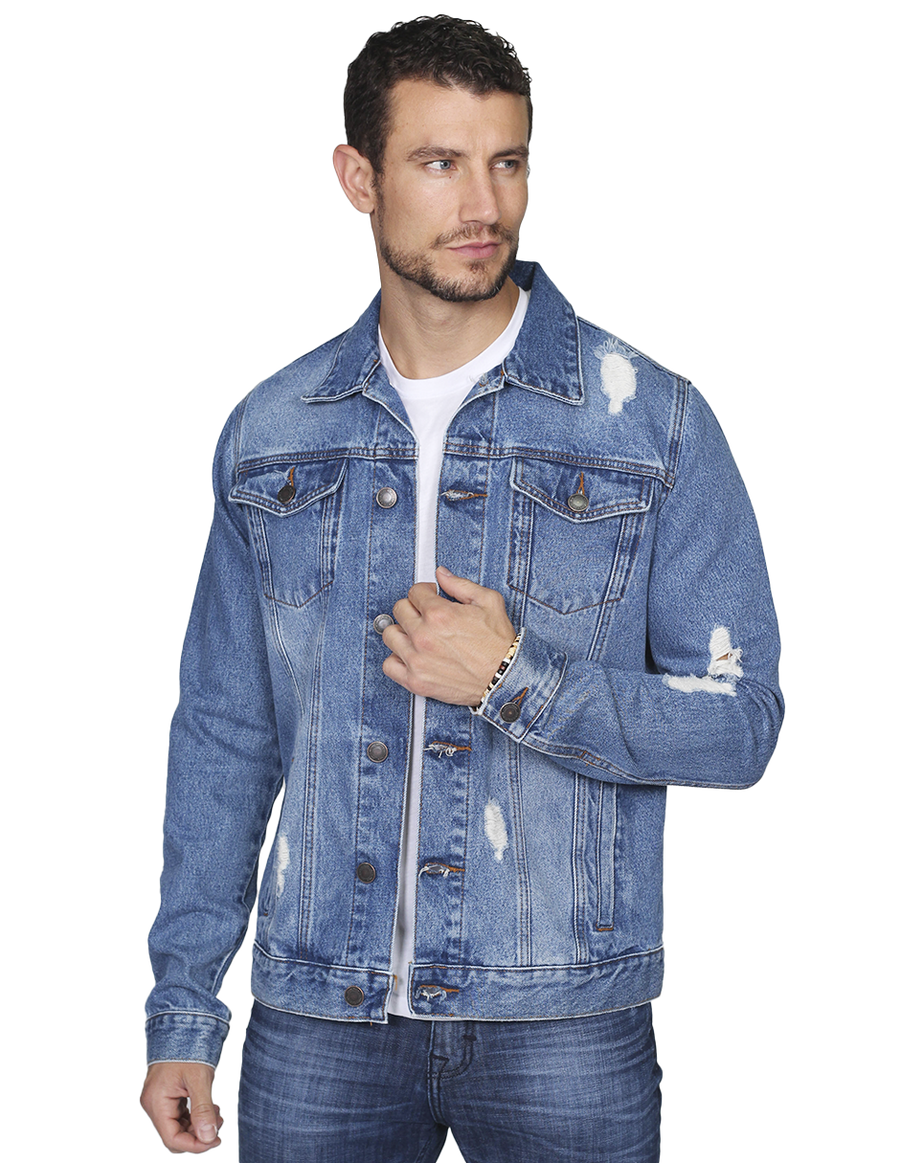 Imagenes de chamarras de discount mezclilla para hombre