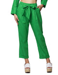 Pantalones Para Mujer Tipo Lino W31114 Verde