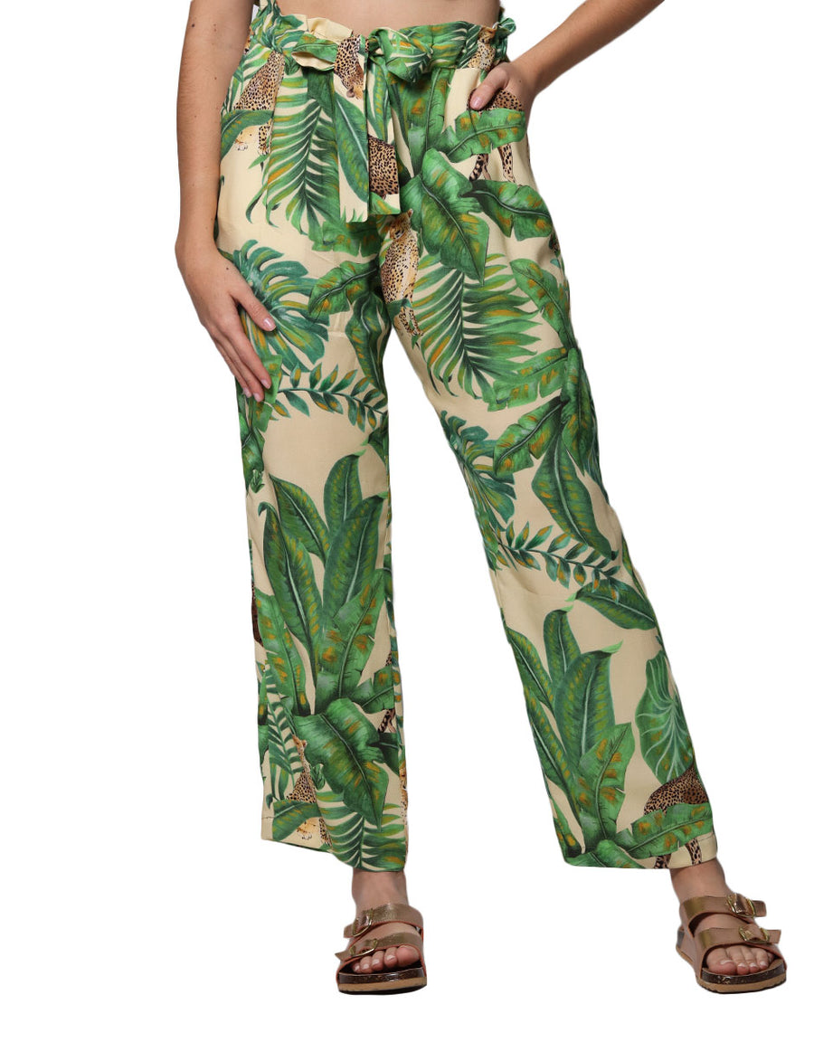 Sabor germen Heredero Pantalones Para Mujer Bobois Moda Casuales Estampado Tropical Playa W3 –  BOBOIS