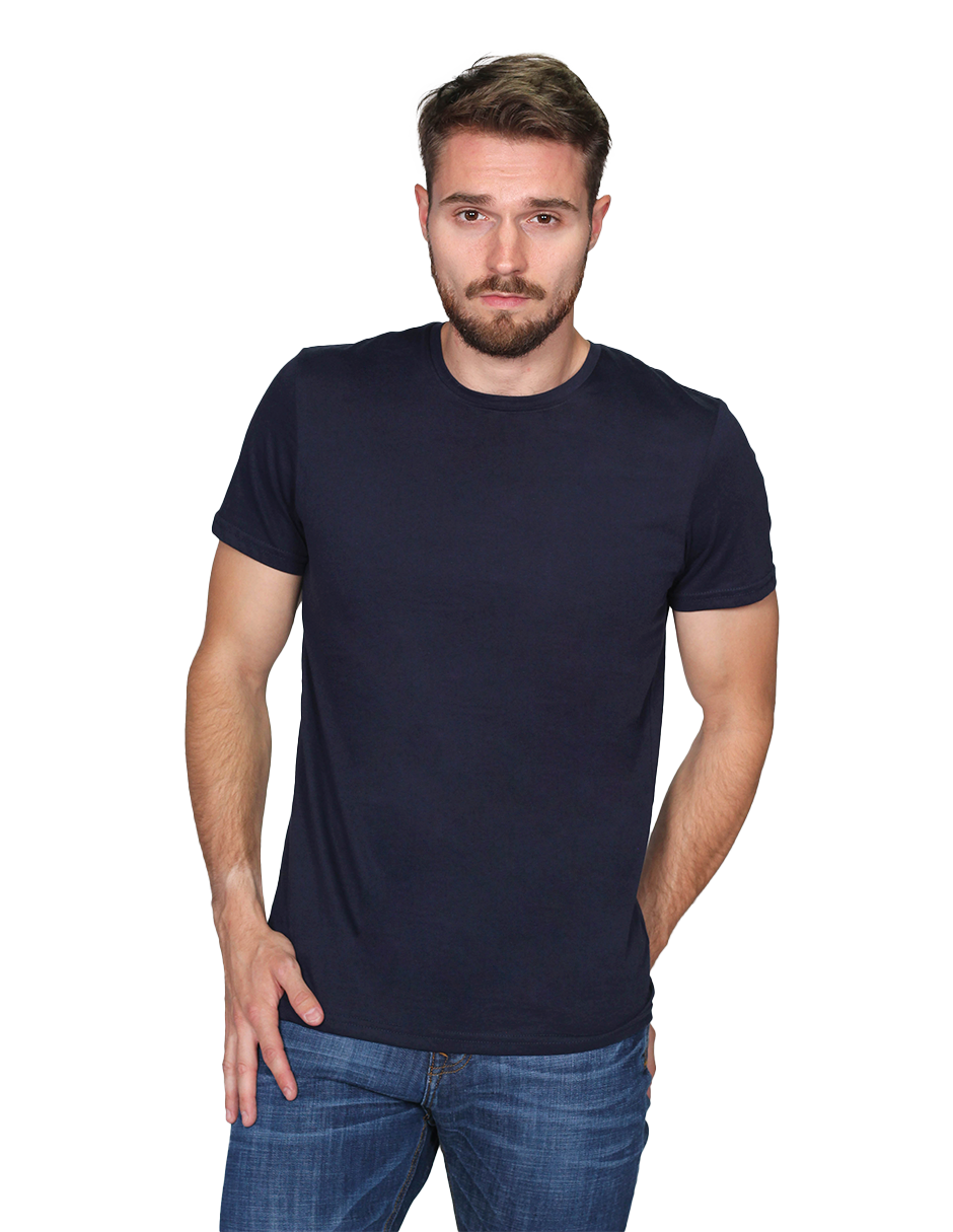 Playeras Para Hombre Cuello Redondo Basica APCR Marino