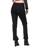 Pantalones Para Mujer Bobois Moda Casuales Basico Aberturas Al Frente Negro W23101