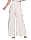 Pantalones Para Mujer Bobois Moda Casuales Lino Amplio Comodo Arena W21107