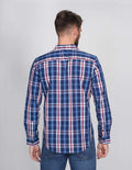 CAMISAS HOMBRE MODA CASUALES MANGA LARGA CUADROS 1 B15112