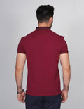 PLAYERAS HOMBRE CASUALES MODA CUELLO MAO CON CARDIGAN VINO A15152