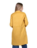 Abrigos Para Mujer Bobois Moda Casuales Elegantes Con Bolsas Mostaza T23101
