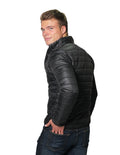 Chamarras Hombre Casuales Moda Acolchada Negro D25102