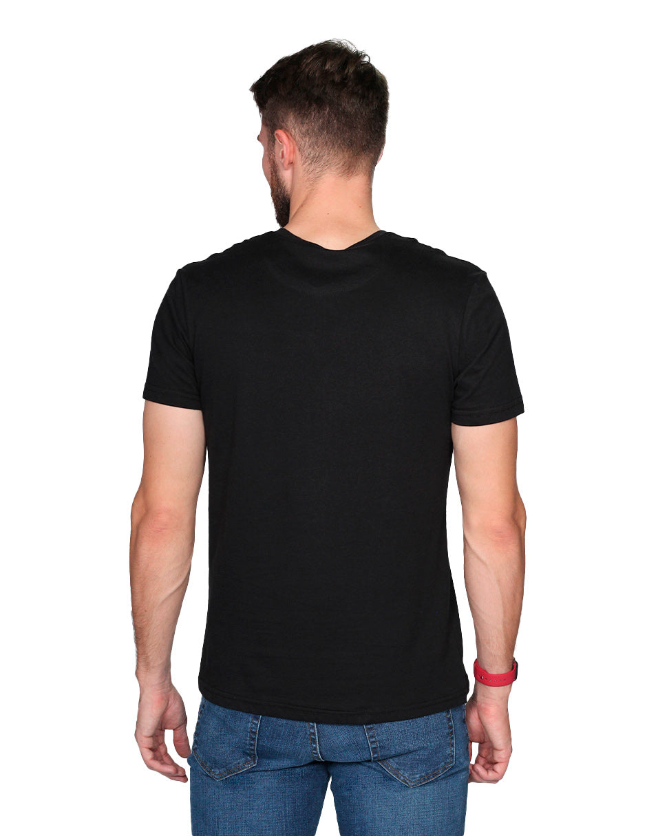 Playeras Para Hombre Cuello Redondo Basica APCR Negro