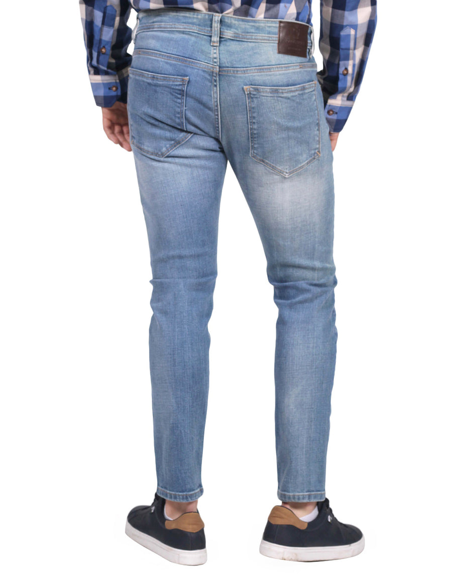 Jeans Hombre Bobois Pantalones De Mezclilla Moda Skinny Fit Azul J25102
