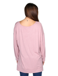 Sueters Para Mujer Cuello V Amplio Comodo Oversize Palo Rosa O13106