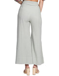 Pantalones Para Mujer Bobois Moda Casuales Lino Amplio Comodo Verde W21107