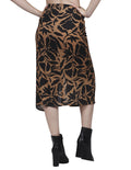 Faldas Para Mujer Bobois Moda Casuales Larga Midi Con abertura Estmapado Floral Unico X23102