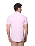Camisas Para Hombre Bobois Moda Casuales Manga Corta Lisa Regular Fit B31250 Rosa