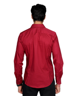 Camisas Para Hombre Manga Larga Slim Fit Vino BPOPST
