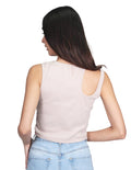 Blusas Para Mujer Tipo Crop Top Sin Mangas Arena N21103