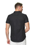 Camisas Para Hombre Bobois Moda Casuales Manga Corta Estampada Algodón Slim Fit B31355 4
