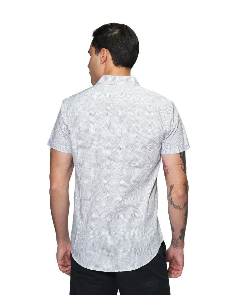 Camisas Para Hombre Bobois Moda Casuales Manga Corta Estampada Algodón Slim Fit B31356 1