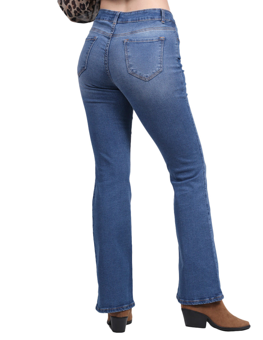 Jeans Para Mujer Bobois Moda Casuales Skinny Fit Dobladillo En