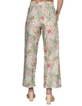Pantalones Para Mujer Bobois Moda Casuales Lino Floreado Unico W21111