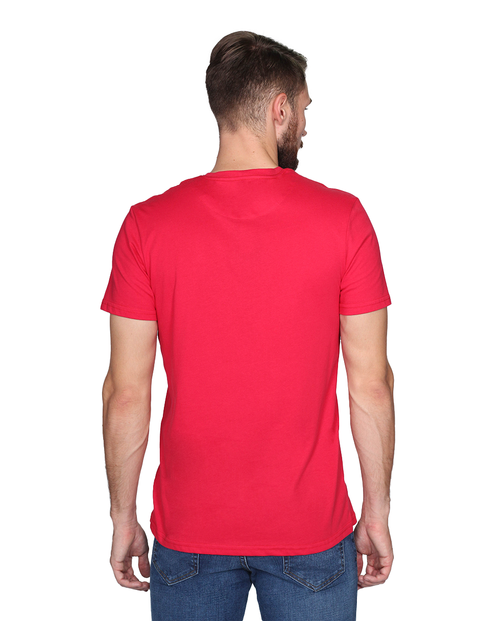 Playeras Para Hombre Cuello Redondo Basica APCR Rojo