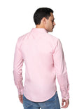 Camisas Para Hombre Manga Larga Lisa Slim Fit B31101 Rosa