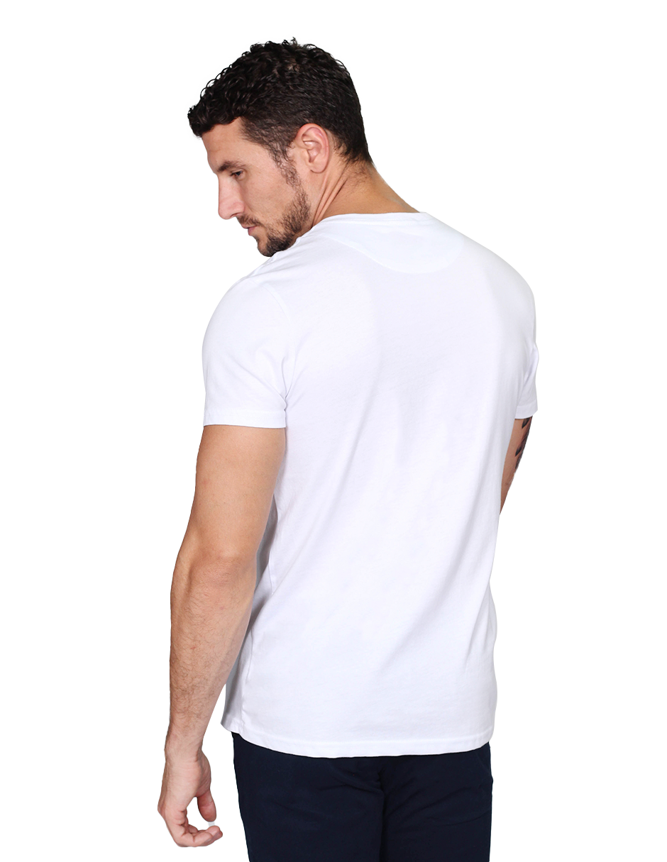 Playeras Para Hombre Cuello Redondo Basica APCR Blanco