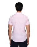 Camisas Para Hombre Bobois Moda Casuales Manga Corta Cuello Mao Tipo Lino Relaxed Fit Rosa B21373