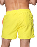 Trajes de Baño Para Hombre Moda Bañador Corto Liso G31401 Amarillo