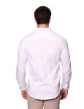 Camisas Para Hombre Manga Larga Satinada Formal Slim Fit B31301 Blanco