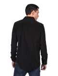 Camisas Hombre Bobois Manga Larga Moda Casual Negro B25121