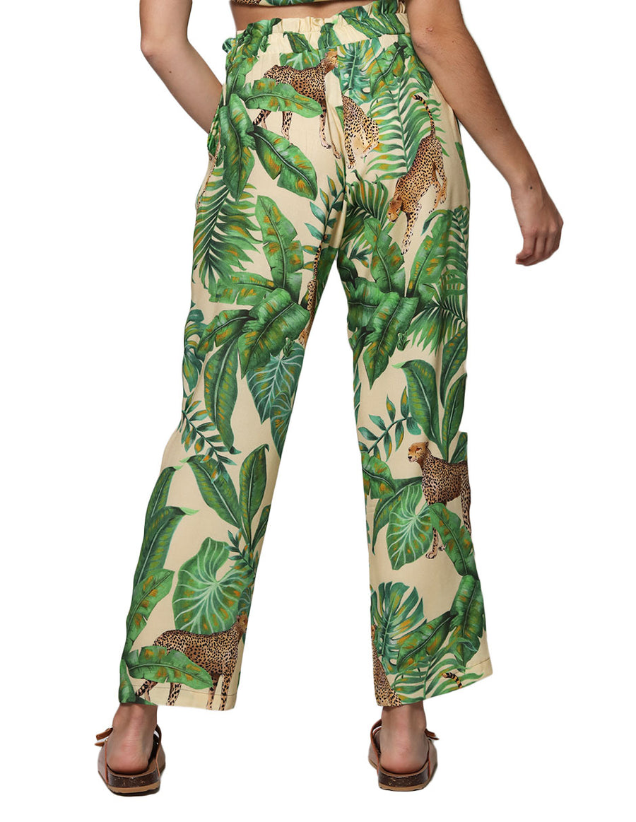 Informar Descanso juez Pantalones Para Mujer Bobois Moda Casuales Estampado Tropical Playa W3 –  BOBOIS