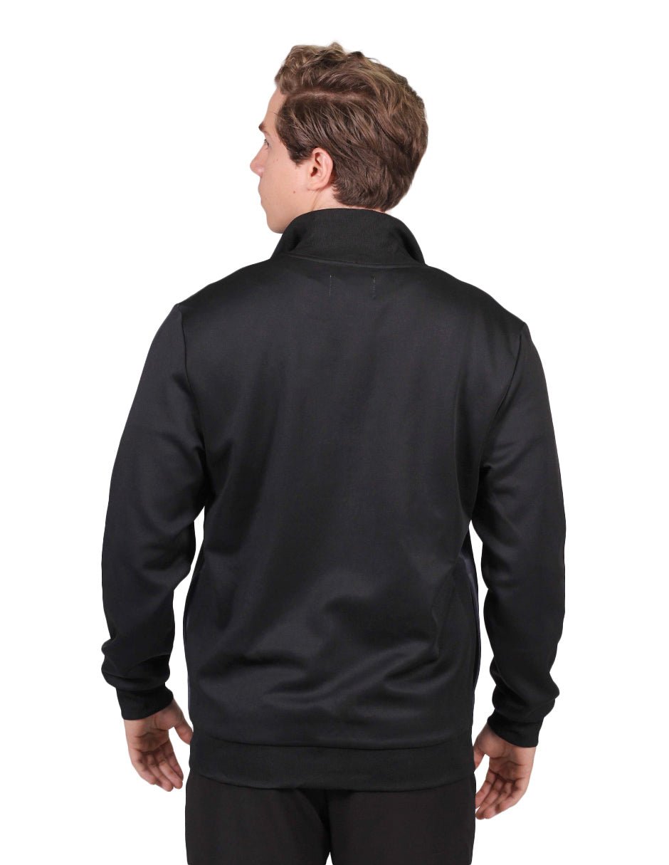 Sudaderas Para Hombre Chamarra Ligera con Cierre Deportiva Negro C25401