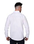 Camisas Para Hombre Bobois Moda Casuales Manga Larga Regular Fit Lisa Blanco B21200