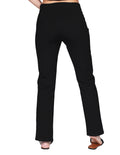 Pantalones Para Mujer Basicos Con Aberturas Al Frente Negro W21101