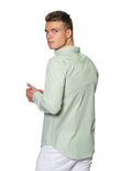 Camisas Para Hombre Bobois Casuales Moda Manga Larga B31212 Verde Regular Fit