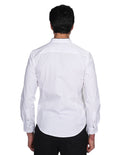 Camisas Para Hombre Bobois Moda Casuales Manga Larga Cuello Mao Lisa Elegante Blanco B21312