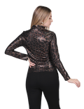 Blusas Para Mujer Moda Manga Larga Animal Print Cobre N23139