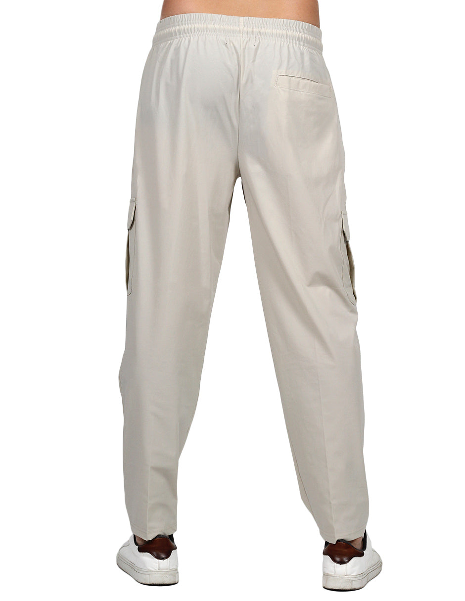 Pantalones Para Hombre Tipo Jogger Stretch G25121 Beige